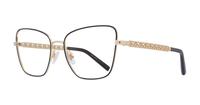 Gold / Matte Black Dolce & Gabbana DG1346 Cat-eye Glasses - Angle