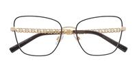 Gold / Matte Black Dolce & Gabbana DG1346 Cat-eye Glasses - Flat-lay