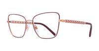 Pink Gold / Matte Bordeaux Dolce & Gabbana DG1346 Cat-eye Glasses - Angle