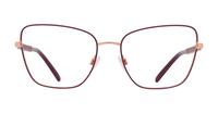 Pink Gold / Matte Bordeaux Dolce & Gabbana DG1346 Cat-eye Glasses - Front