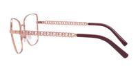 Pink Gold / Matte Bordeaux Dolce & Gabbana DG1346 Cat-eye Glasses - Side