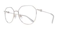 Silver Dolce & Gabbana DG1348 Round Glasses - Angle