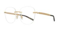Gold Dolce & Gabbana DG1352 Round Glasses - Angle