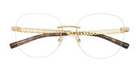 Gold Dolce & Gabbana DG1352 Round Glasses - Flat-lay