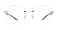 Gold Dolce & Gabbana DG1352 Round Glasses - Front