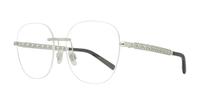 Silver Dolce & Gabbana DG1352 Round Glasses - Angle