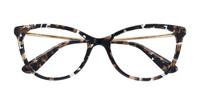 Black/Gold Dolce & Gabbana DG3258 Cat-eye Glasses - Flat-lay