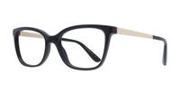 Black Dolce & Gabbana DG3317 Rectangle Glasses - Angle