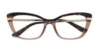 Top Havana Brown Dolce & Gabbana DG3325 Oval Glasses - Flat-lay