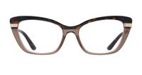 Top Havana Brown Dolce & Gabbana DG3325 Cat-eye Glasses - Front