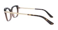 Top Havana Brown Dolce & Gabbana DG3325 Cat-eye Glasses - Side