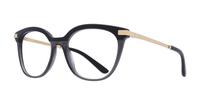 Black Transparent Dolce & Gabbana DG3346 Round Glasses - Angle