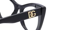 Black Dolce & Gabbana DG3354 Cat-eye Glasses - Detail