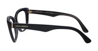 Black / Transparent Grey Dolce & Gabbana DG3360 Cat-eye Glasses - Flat-lay