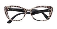 Leo Brown / Black Dolce & Gabbana DG3360 Cat-eye Glasses - Flat-lay