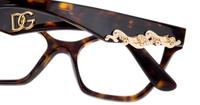 Havana Dolce & Gabbana DG3369 Cat-eye Glasses - Detail