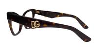Havana Dolce & Gabbana DG3369 Cat-eye Glasses - Side