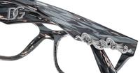 Striped Black Dolce & Gabbana DG3370 Rectangle Glasses - Detail