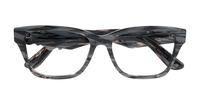 Striped Black Dolce & Gabbana DG3370 Rectangle Glasses - Flat-lay