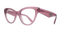Fleur Pink Dolce & Gabbana DG3372 Round Glasses - Angle