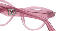 Fleur Pink Dolce & Gabbana DG3372 Round Glasses - Detail