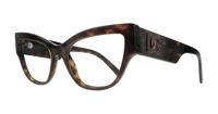 Havana Dolce & Gabbana DG3378 Cat-eye Glasses - Angle