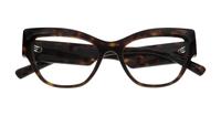 Havana Dolce & Gabbana DG3378 Cat-eye Glasses - Flat-lay