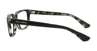 Black On Grey Havana Dolce & Gabbana DG3380 Square Glasses - Side