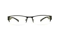 Black Dunlop D128 Rectangle Glasses - Front