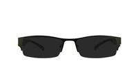 Black Dunlop D128 Rectangle Glasses - Sun