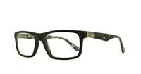 Black Dunlop D145 Rectangle Glasses - Angle