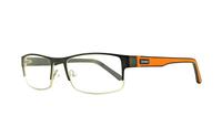 Silver Dunlop D149 Rectangle Glasses - Angle