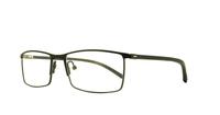 Black Dunlop D157 Rectangle Glasses - Angle