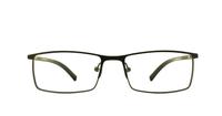 Black Dunlop D157 Rectangle Glasses - Front