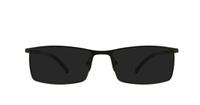 Black Dunlop D157 Rectangle Glasses - Sun