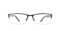Gunmetal/Grey Dunlop D173 Rectangle Glasses - Front