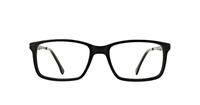 Black Dunlop D176 Rectangle Glasses - Front
