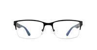 Blue Dunlop D192 Rectangle Glasses - Front