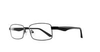 Black / White Dunlop D195 Rectangle Glasses - Angle