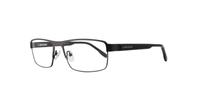 Gunmetal / Black Dunlop D207 Square Glasses - Angle