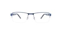 Blue Dunlop D215 Square Glasses - Front