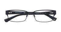 Matte Black Emporio Armani EA1036 Rectangle Glasses - Flat-lay
