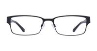 Matte Black Emporio Armani EA1036 Rectangle Glasses - Front