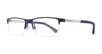Blue Rubber Emporio Armani EA1041-53 Rectangle Glasses - Angle