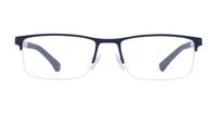 Blue Rubber Emporio Armani EA1041-53 Rectangle Glasses - Front