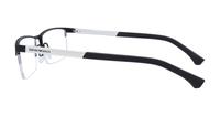 Black Rubber Emporio Armani EA1041-55 Rectangle Glasses - Side