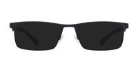 Black Rubber Emporio Armani EA1041-55 Rectangle Glasses - Sun