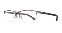 Gunmetal Emporio Armani EA1041-55 Rectangle Glasses - Angle