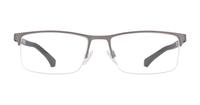 Gunmetal Emporio Armani EA1041-55 Rectangle Glasses - Front