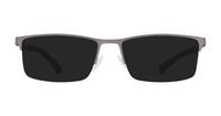 Gunmetal Emporio Armani EA1041-55 Rectangle Glasses - Sun
